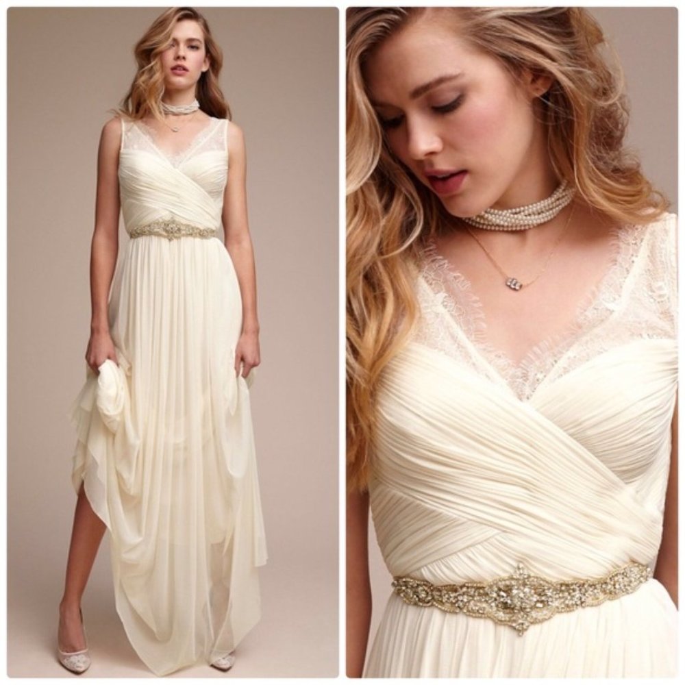 BHLDN Hitherto Fleur Dress Ivory Lace Size 6